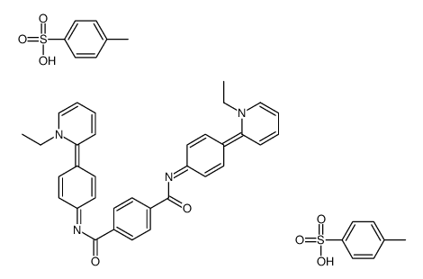 1-N,4-N-bis[4-(1-ethylpyridin-1-ium-2-yl)phenyl]benzene-1,4-dicarboxamide,4-methylbenzenesulfonate结构式