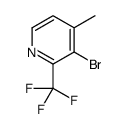 3-bromo-4-methyl-2-(trifluoromethyl)pyridine结构式