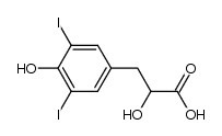 (+/-)-2-hydroxy-3-(4-hydroxy-3,5-diiodo-phenyl)-propionic acid Structure