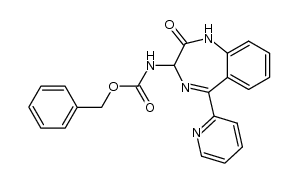 1,3-dihydro-5-(pyridin-2-yl)-3(R,S)-[(benzyloxycarbonyl)-amino]-2H-1,4-benzodiazepin-2-one结构式