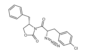 (4S,2S)-4-Chloro-[2-azido-3-oxo-3-[2-oxo-4-(phenylmethyl)-3-oxazolidinyl]propyl]benzene结构式