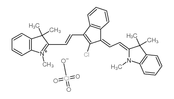 2-[2-[2-chloro-3-[2-(1,3,3-trimethylindol-1-ium-2-yl)ethenyl]inden-1-ylidene]ethylidene]-1,3,3-trimethylindole,perchlorate Structure
