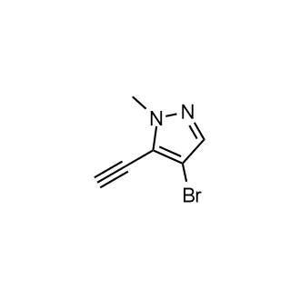 4-溴-5-乙炔基-1-甲基-1H-吡唑结构式