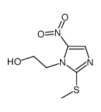 2-(2-methylsulfanyl-5-nitroimidazol-1-yl)ethanol结构式