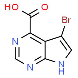 5-溴-7H-吡咯并[2,3-d]嘧啶-4-羧酸结构式