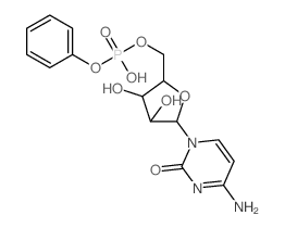 [5-(4-amino-2-oxo-pyrimidin-1-yl)-3,4-dihydroxy-oxolan-2-yl]methoxy-phenoxy-phosphinic acid结构式