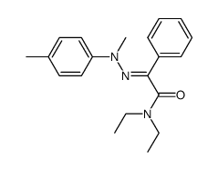 N,N-diethyl-2-(2-methyl-2-(p-tolyl)hydrazono)-2-phenylacetamide结构式