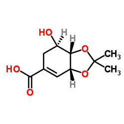 3,4-O-异亚丙基莽草酸结构式