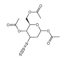 1,4,6-tri-O-acetyl-3-azido-2,3-dideoxy-D-hexopyranose Structure