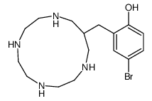 4-bromo-2-(1,4,7,10-tetrazacyclotridec-12-ylmethyl)phenol结构式