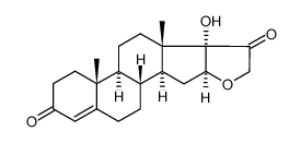 16β,21-Epoxy-17α-hydroxypregn-4-ene-3,20-dione结构式