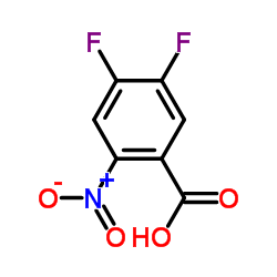 4,5-二氟-2-硝基苯甲酸结构式