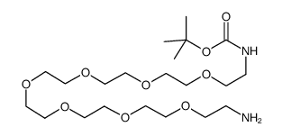 O-(2-氨基乙基)-O′-[2-(叔丁氧羰基-氨基)乙基]六聚乙二醇结构式