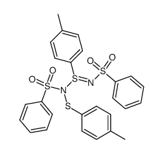 N-(p-Toluolsulfonyl)-N,N'-bis-(benzolsulfonyl)-p-toluolsulfinamidin结构式