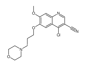 4-chloro-7-methoxy-6-(3-morpholin-4-yl-propoxy)-quinoline-3-carbonitrile Structure