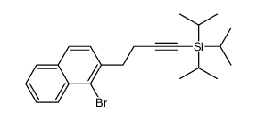 4-(1-bromonaphthalen-2-yl)but-1-ynyl-tri(propan-2-yl)silane结构式