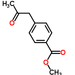 4-(2-氧代丙基)苯甲酸甲酯结构式