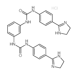 Urea,N,N''-1,3-phenylenebis[N'-[4-(4,5-dihydro-1H-imidazol-2-yl)phenyl]-,dihydrochloride (9CI)结构式