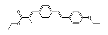 ethyl p-(4'-ethoxybenzylideneamino)-β-methylcinnamate Structure