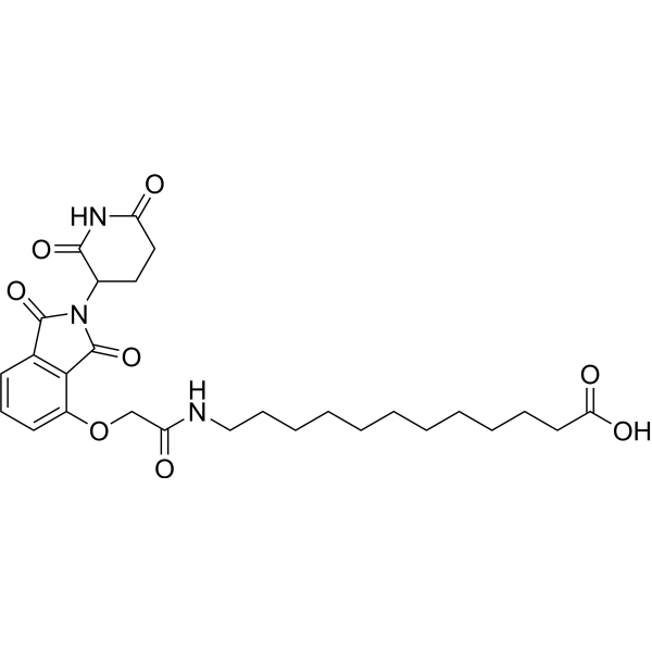 Thalidomide-O-amido-C11-COOH结构式