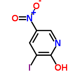 3-Iodo-5-nitro-2-pyridinol Structure