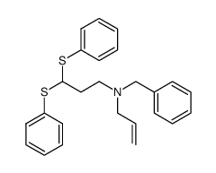 N-benzyl-N-(3,3-bis(phenylthio)propyl)prop-2-en-1-amine结构式