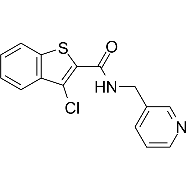 3-chloro-N-(pyridin-3-ylmethyl)-1-benzothiophene-2-carboxamide结构式