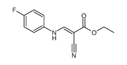 ethyl 2-cyano-3-((4-fluorophenyl)amino)acrylate Structure