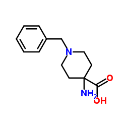 1-苄基-4-氨基-4-哌啶甲酸结构式