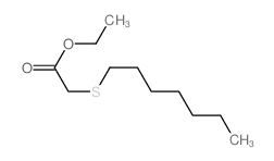 Acetic acid,2-(heptylthio)-, ethyl ester Structure