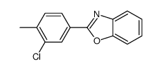 2-(3-chloro-4-methylphenyl)-1,3-benzoxazole结构式
