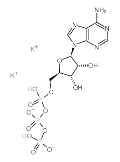 腺苷5'-三磷酸二钾盐结构式