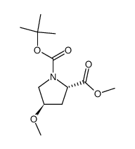 N-t-Boc-cis-4-hydroxy-L-proline methyl ester Structure