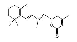 4-methyl-6-[(1E,3E)-2-methyl-4-(2,6,6-trimethylcyclohex-1-en-1-yl)buta-1,3-dien-1-yl]-5,6-dihydro-2H-pyran-2-one结构式