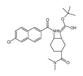 tert-butyl N-[(1R,2S,5S)-2-[(6-chloronaphthalene-2-carbonyl)amino]-5-(dimethylcarbamoyl)cyclohexyl]carbamate结构式
