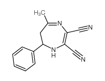 5-Methyl-7-phenyl-6,7-dihydro-1H-1,4-diazepine-2,3-dicarbonitrile Structure