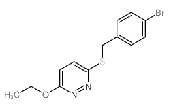 Pyridazine,3-[[(4-bromophenyl)methyl]thio]-6-ethoxy- Structure