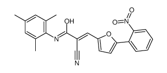 2-cyano-3-[5-(2-nitrophenyl)furan-2-yl]-N-(2,4,6-trimethylphenyl)prop-2-enamide Structure