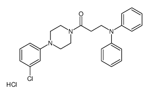 1-[4-(3-chlorophenyl)piperazin-1-yl]-3-(N-phenylanilino)propan-1-one,hydrochloride结构式
