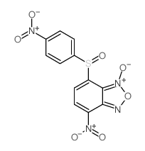 2,1,3-Benzoxadiazole,4-nitro-7-[(4-nitrophenyl)sulfinyl]-, 1-oxide结构式