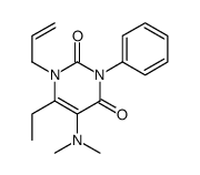 1-Allyl-5-(dimethylamino)-6-ethyl-3-phenyluracil Structure