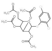 [3,4,5-triacetyloxy-6-(2,5-dichlorophenyl)sulfanyl-oxan-2-yl]methyl acetate结构式