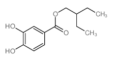 2-ethylbutyl 3,4-dihydroxybenzoate结构式
