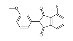 4-fluoro-2-(3-methoxyphenyl)indene-1,3-dione结构式