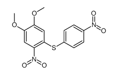 1,2-dimethoxy-4-nitro-5-(4-nitrophenyl)sulfanylbenzene结构式