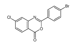 2-(4-bromophenyl)-7-chloro-3,1-benzoxazin-4-one结构式