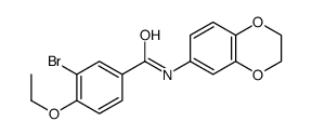 3-bromo-N-(2,3-dihydro-1,4-benzodioxin-6-yl)-4-ethoxybenzamide结构式