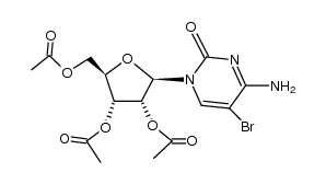 O2',O3',O5'-triacetyl-5-bromo-cytidine结构式