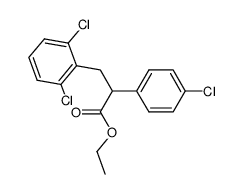 ethyl 2,6-dichloro-α-(4-chlorophenyl) benzenepropanoate Structure