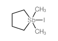 1-iodo-1,1-dimethyl-1$l^C6H14ISb-stibacyclopentane结构式